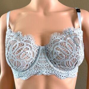 Victoria's Secret Lace Underwire Bra in Light Blue Size 34DD